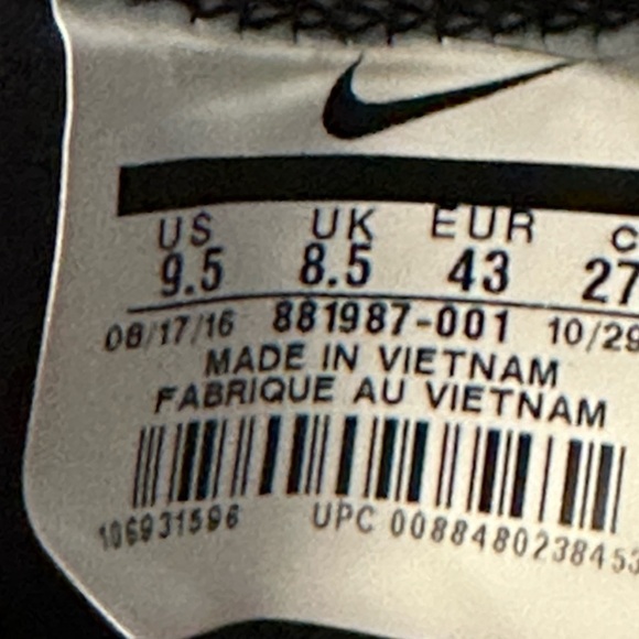 NIKE Roche 2 premium leather black men's sneaker.  9.5 - Picture 10 of 10